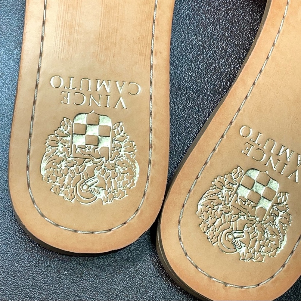 Vince Camuto Women's Studded Slip On Slide Sandal Vazista Pop Pink Pop Gloss New - Picture 5 of 16